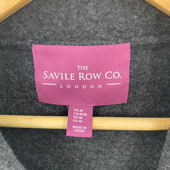 The Savile Row Co. Gray Wool Moto Jacket Size M - Picture 6 of 12